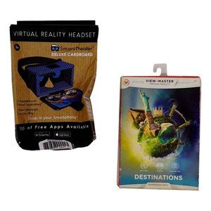 Virtual Reality Headset Deluxe Cardboard and View Master Destinations Pack